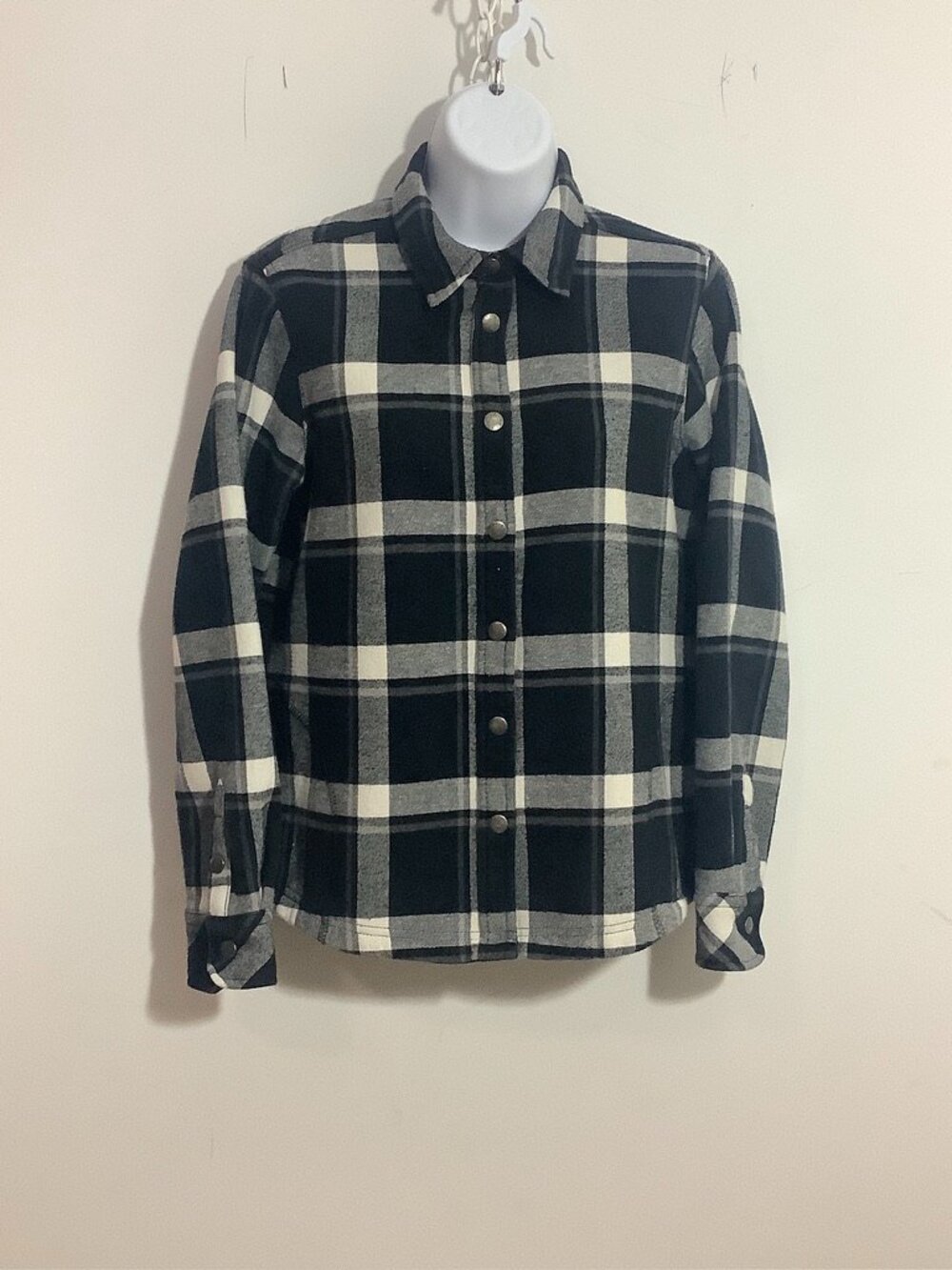 Plaid Flannel Long Sleeve  Shirt/Jac Orvis Small Timeless Trendy Tailored